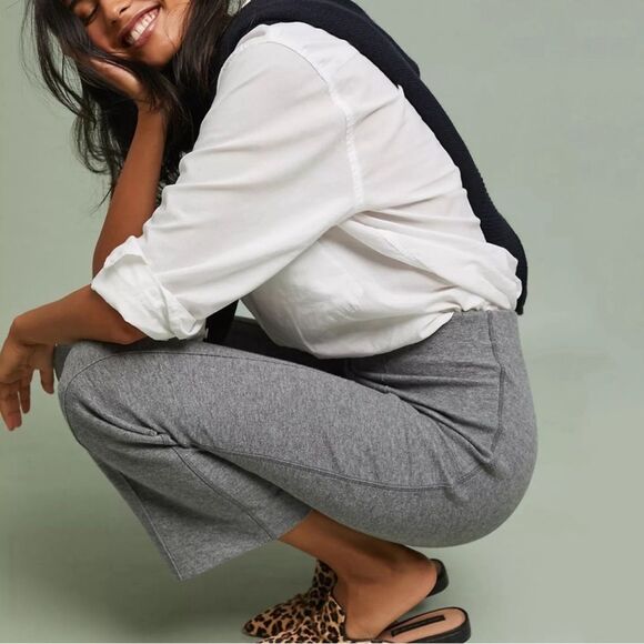 Anthropologie Cartonnier Womens Knit Pants Size S Cropped Flare Office Casual - Picture 7 of 13